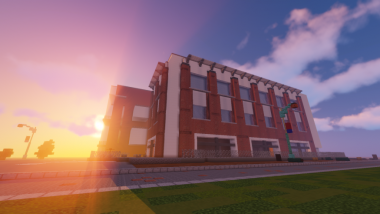 Other buildings in the Minecraft map include the Student Union Memorial Center, pictured here. The map is close to scale, with one block equal to one square-foot. Other buildings in the Minecraft map include the Student Union Memorial Center, pictured here. The map is close to scale, with one block equal to one square-foot.